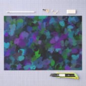 Papier Mousseline Violet, bleu et noir Abstrait (Artisanat)