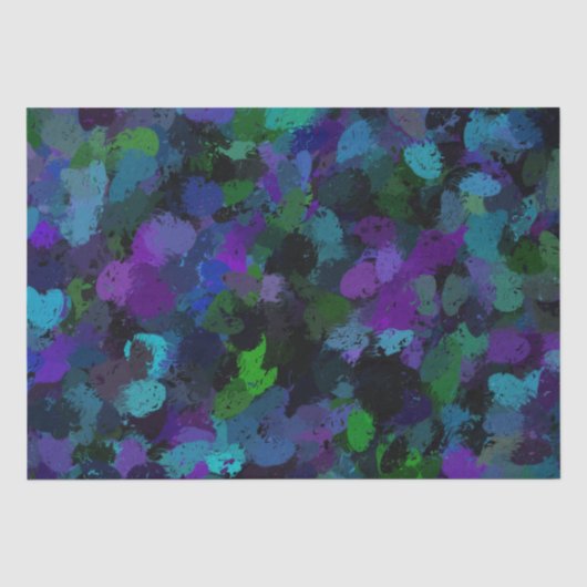 Papier Mousseline Violet, bleu et noir Abstrait (Recto)
