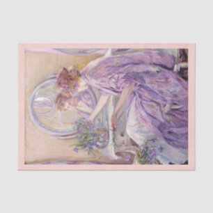 Papier Mousseline Violet Kimono, Découpage