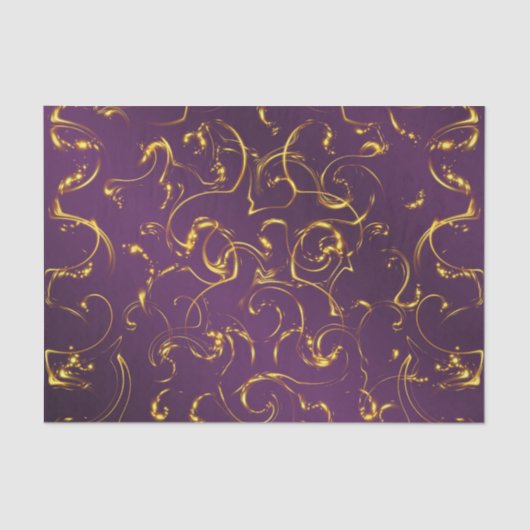 Papier Mousseline violet, lilas, or, or, vibes, abstrait, (Recto)