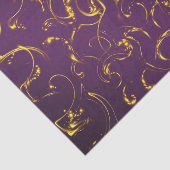 Papier Mousseline violet, lilas, or, or, vibes, abstrait, (Détail)