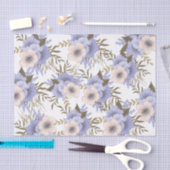 Papier Mousseline Violet romantique & Sage Botanique Floral (Artisanat)