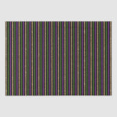 Papier Mousseline Violet, Vert, Noir, Faux Gold Stripes Mardi Gras (Recto)