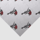 Papier Mousseline Violon et argent Rose (Détail)