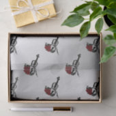 Papier Mousseline Violon et argent Rose (Cadeau)