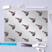 Papier Mousseline Violon et argent Rose (Artisanat)