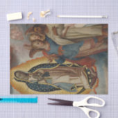 Papier Mousseline Virgen de Guadalupe con Juan Diego, école mexicain (Artisanat)