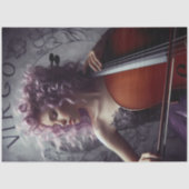 Papier Mousseline Virgo Zodiac Musicien Cello Découpage (Recto)