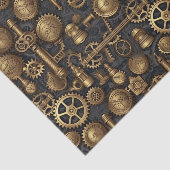 Papier Mousseline Vis à vapeur et engrenages motif (Détail)