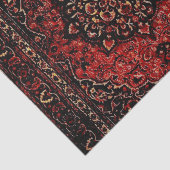 Papier Mousseline Visage de tapis persan en champ teinté rose (Détail)