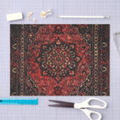 Papier Mousseline Visage de tapis persan en champ teinté rose (Artisanat)