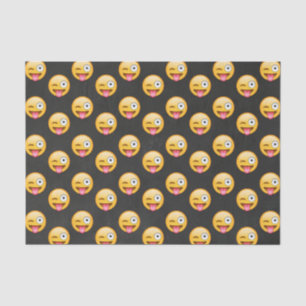Papier Mousseline Visage fou Emoji