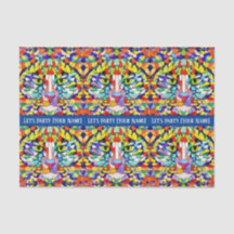 Visage multicolore - Yeux verts - Fête T
