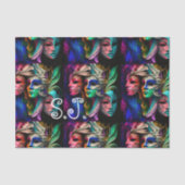 Papier Mousseline Visions vibrantes des masques vénitiens (Recto)