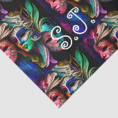 Papier Mousseline Visions vibrantes des masques vénitiens (Détail)