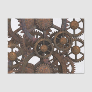 Papier Mousseline Vitesses rouillées en métal de Steampunk