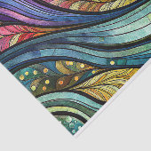 Papier Mousseline Vitrage Abstrait Plumes découpage (Détail)