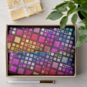 Papier Mousseline vitraux carrés - arc-en-ciel vibrant : (Cadeau)