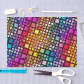 Papier Mousseline vitraux carrés - arc-en-ciel vibrant : (Artisanat)