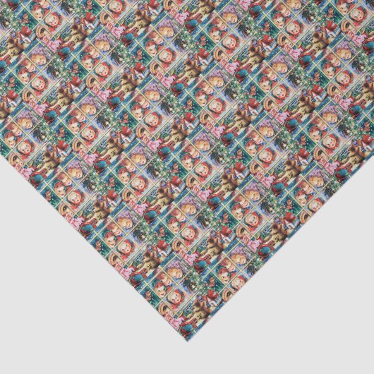 Papier Mousseline vitrine de Noël rétro (Détail)