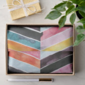 Papier Mousseline Vivid aquarelle Chevron I (Cadeau)