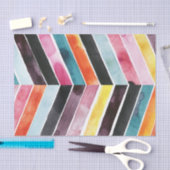 Papier Mousseline Vivid aquarelle Chevron I (Artisanat)