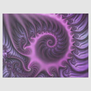 Papier Mousseline Vivid Cool Abstrait rose violet Fractal Art Spiral
