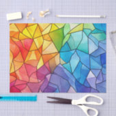 Papier Mousseline Vivid Couleurs arc-en-ciel Effet verre tendu (Artisanat)