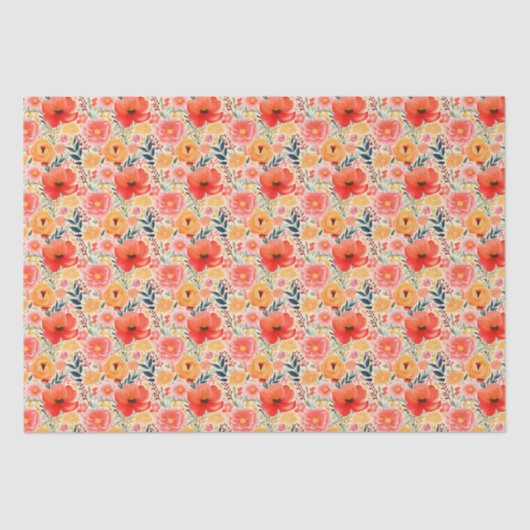 Papier Mousseline Vivid Flower Party (Recto)