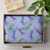 Papier Mousseline Vivid Salamander Silhouette in Blue (Cadeau)