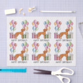 Papier Mousseline Vizsla hongroise coloré Pastel Joyeux Anniversaire (Artisanat)