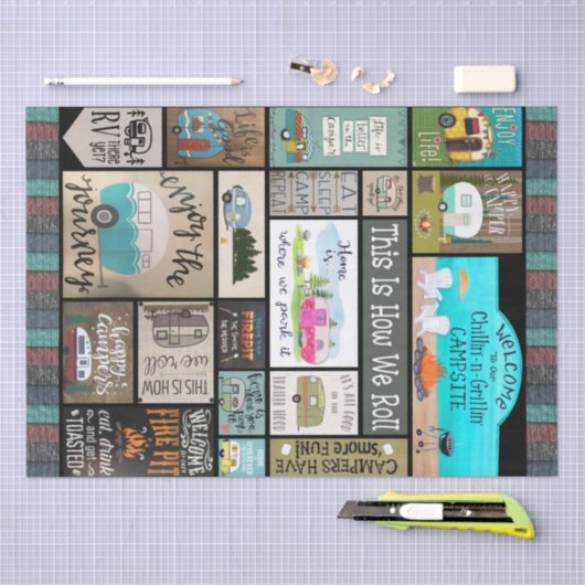 Papier Mousseline Voici comment nous roulons (Artisanat)