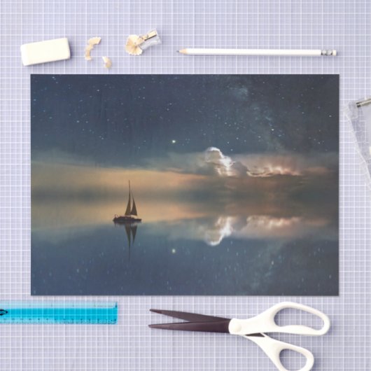 Papier Mousseline Voile vers les nuages (Artisanat)