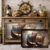 Voiles Viking Colorées Decoupage