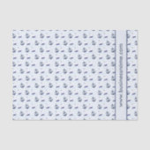 Papier Mousseline Voilier et Ancre Texte personnalisé (Recto)