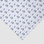 Papier Mousseline Voilier et Ancre Texte personnalisé (Détail)