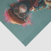 Papier Mousseline Voir pas de singe malin (Détail)