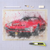 Papier Mousseline Voiture classique Pontiac Decoupage (Artisanat)
