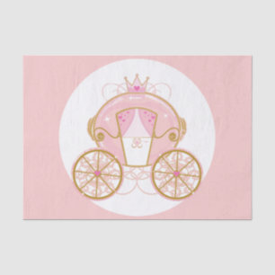 Papier Mousseline Voiture de la Princesse Royale Rose & Or Fête d'an