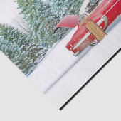 Papier Mousseline Voiture rouge vintage (Détail)