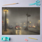 Papier Mousseline Voiture - Sur une route isolée 1940 (Artisanat)