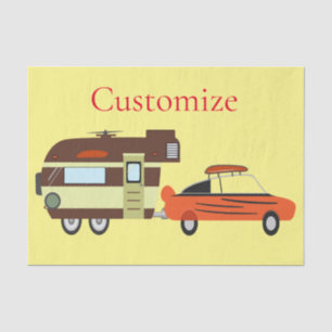 Papier Mousseline Voiture Vintage et Camper Thunder_Cove