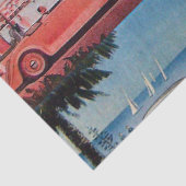 PAPIER MOUSSELINE VOITURES CLASSIQUES SUR LA ROUTE BALNÉAIRE (Détail)