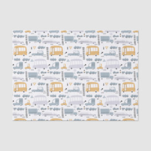 Papier Mousseline Voitures mignonnes dans le Motif de la circulation