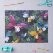 Papier Mousseline Vol de Papillon Abstrait Vibrant (1) (Artisanat)