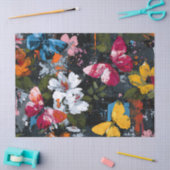 Papier Mousseline Vol de papillon abstrait vibrant (2) (Artisanat)