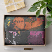 Papier Mousseline Vol de Papillon Abstrait Vibrant (7) (Cadeau)