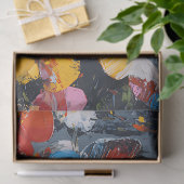 Papier Mousseline Vol de Papillon Abstrait Vibrant (9) (Cadeau)