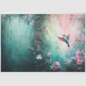 Papier Mousseline Vol du Jardin Floral aux Colibris (Recto)