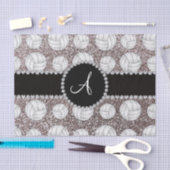 Papier Mousseline Volleyballs de parties scintillantes d'argent de (Artisanat)